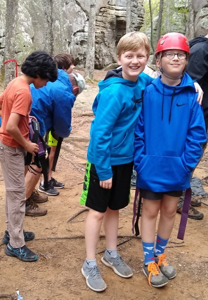 First campout climbing partners